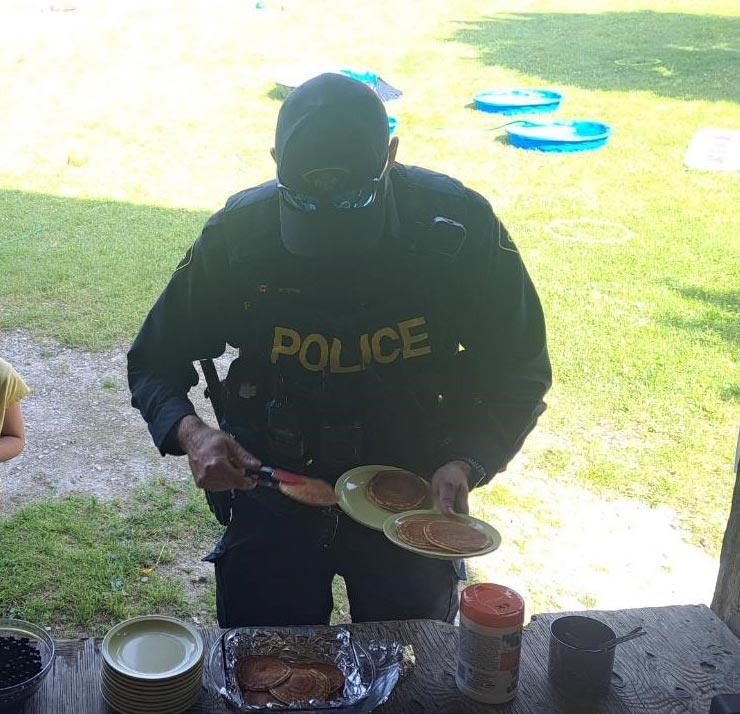 Members of Bancroft Detachment hosted “Pancakes with the Police” with North Hastings Children’s Services Experience Summer Camp