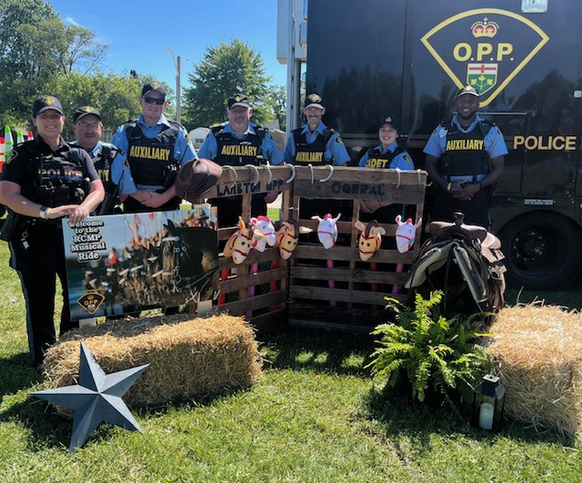Lambton OPP Detachment members attended the RCMP Musical Ride performance.