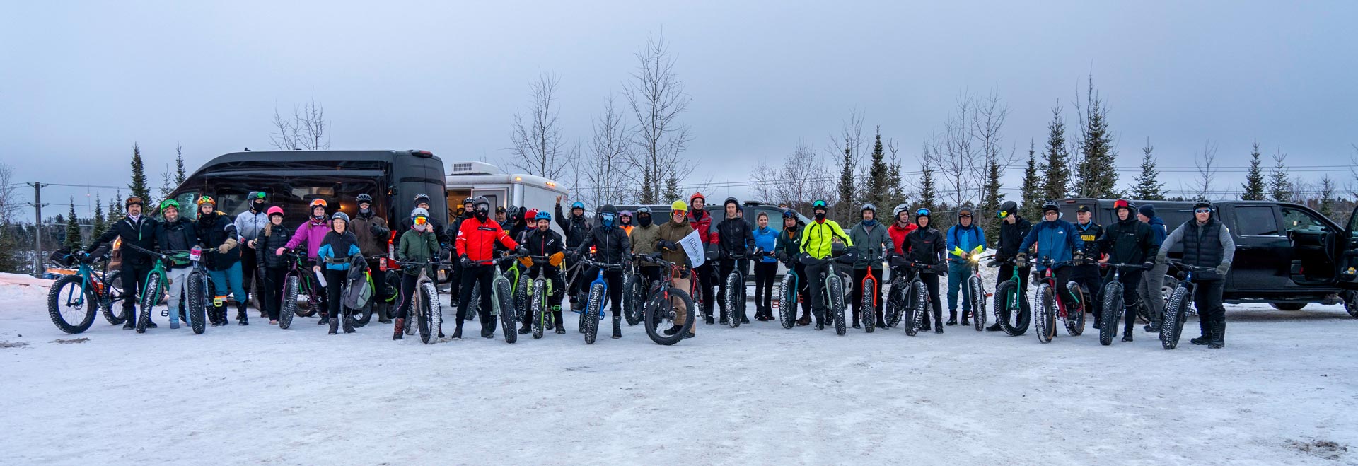 Community winter bike ride