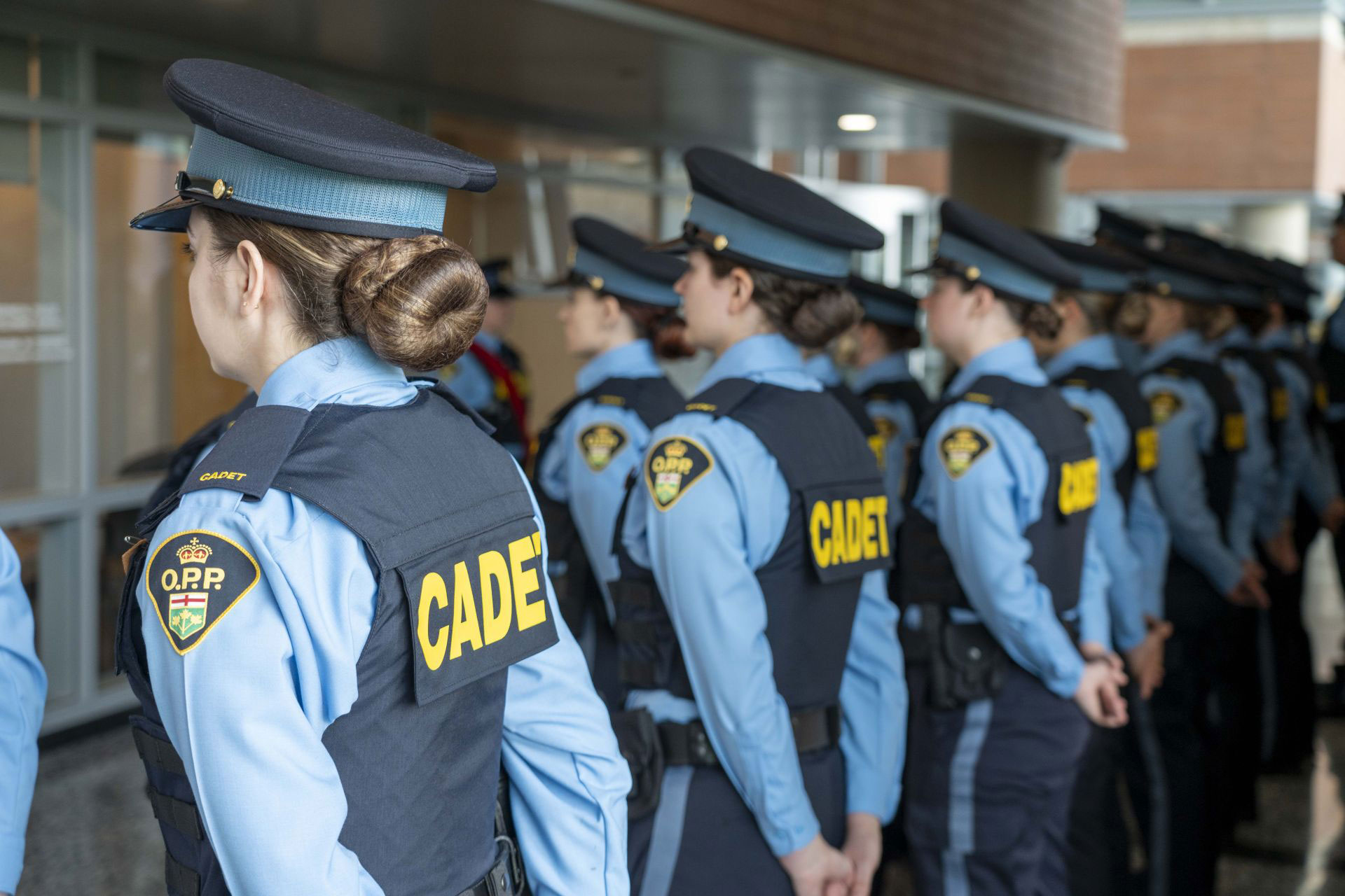OPP Cadets standing