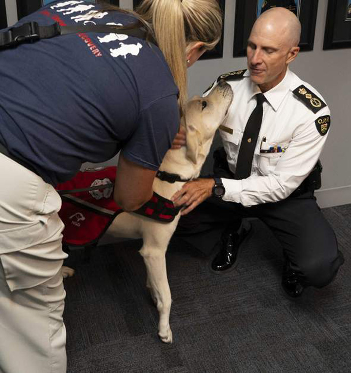 Commissioner with service dog