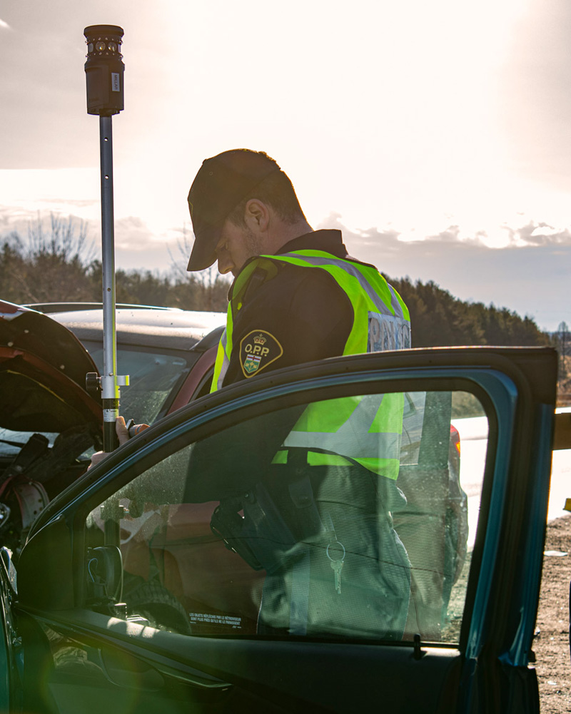 Officer at accident scene