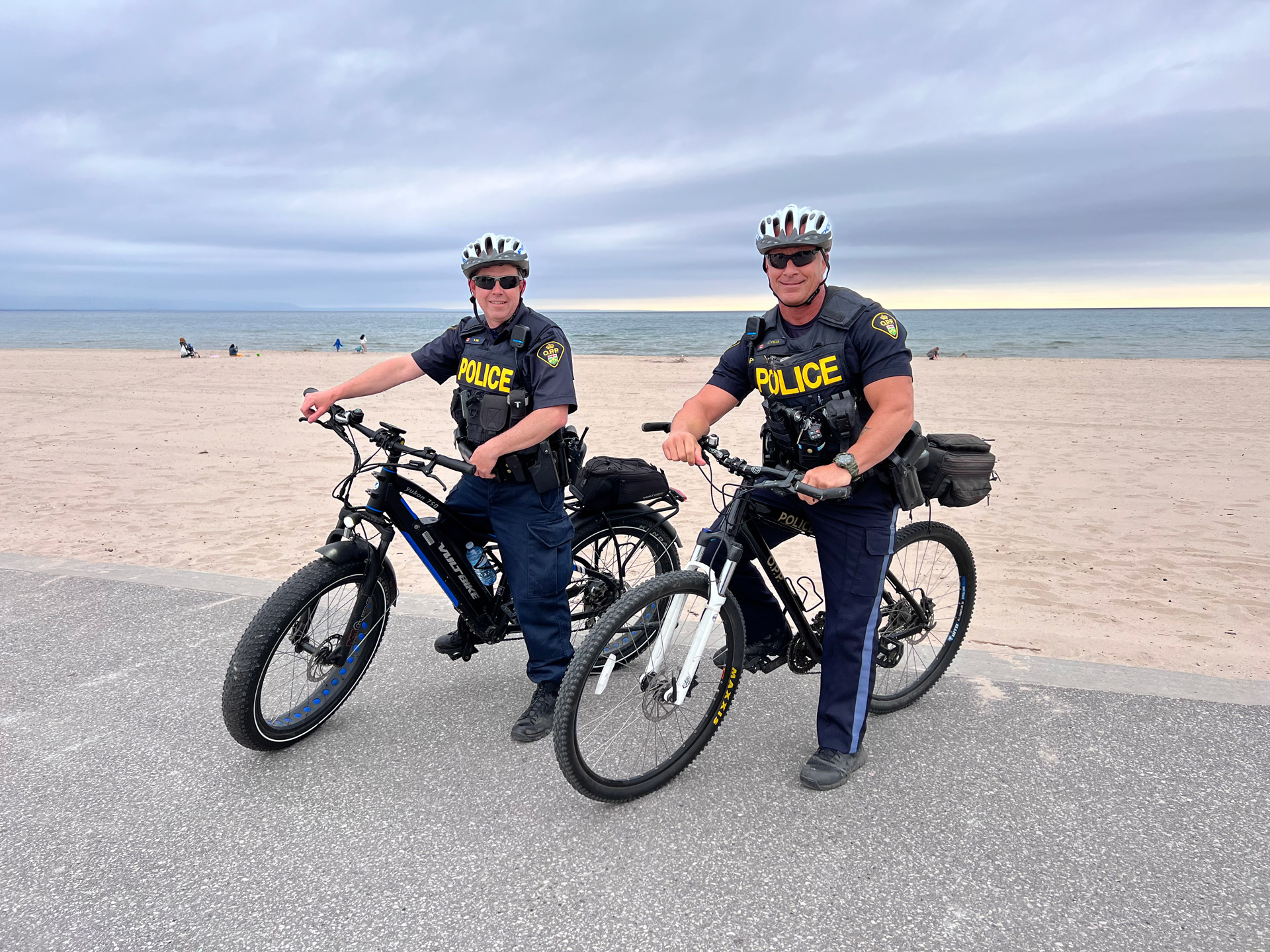 Officers on bicycles