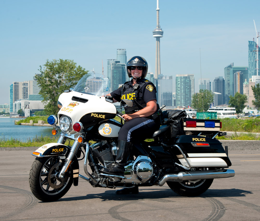 Lise Grenier on Motorcycle