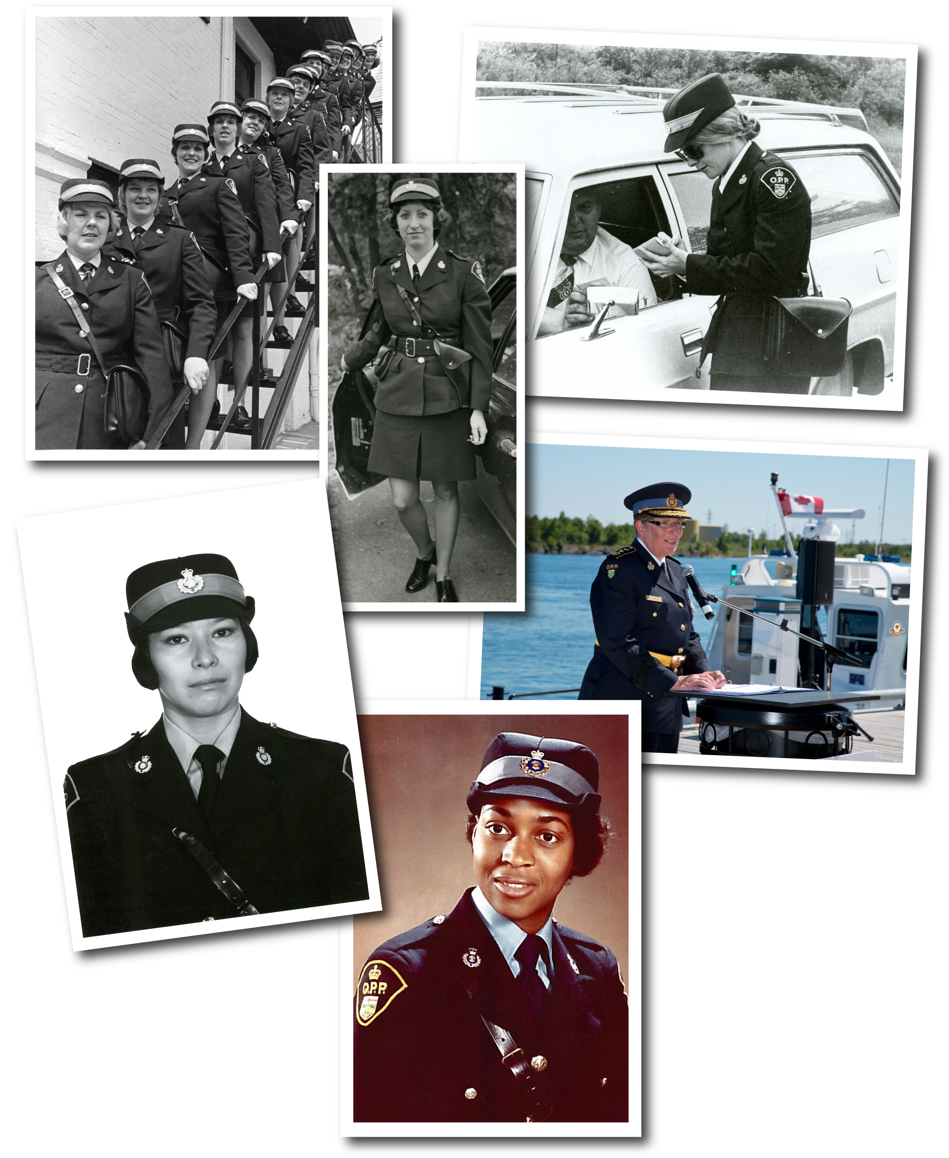Collage of OPP Women in Uniform