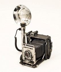 Crown Graphic camera, used by Identification officers in the 1950s